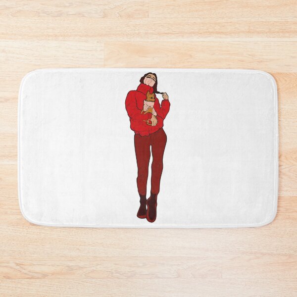 Item preview,  Fashionable girl with a dog in red clothes designed and sold by Anastasiia Yurevych.