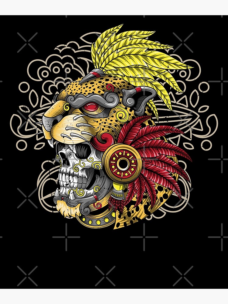 Digital Download Mayan Warrior Skull an Instant Digital 