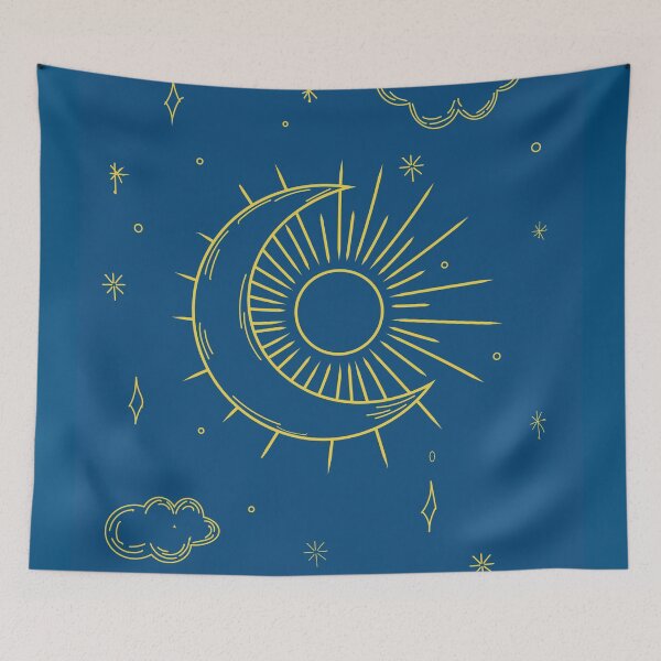 Item preview, Celestial Moon and Stars designed and sold by DriftDigitalArt.