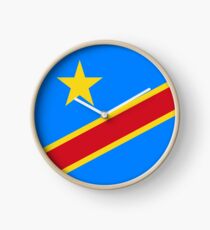 Flag of the Democratic Republic of Congo Clock