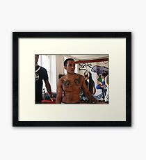 Reflecting on the fight Framed Print