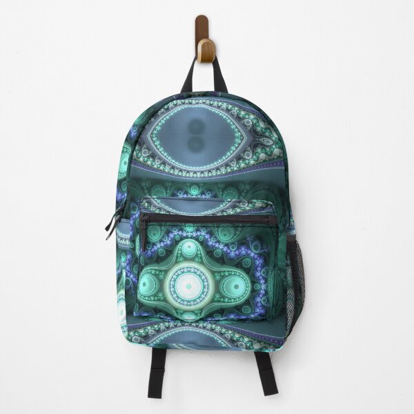 Item preview, Blue & Green Fractal Flame Print Pattern designed and sold by ChaosEmporium.