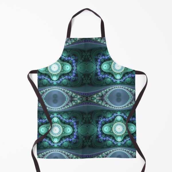 Item preview, Blue & Green Fractal Flame Print Pattern designed and sold by ChaosEmporium.