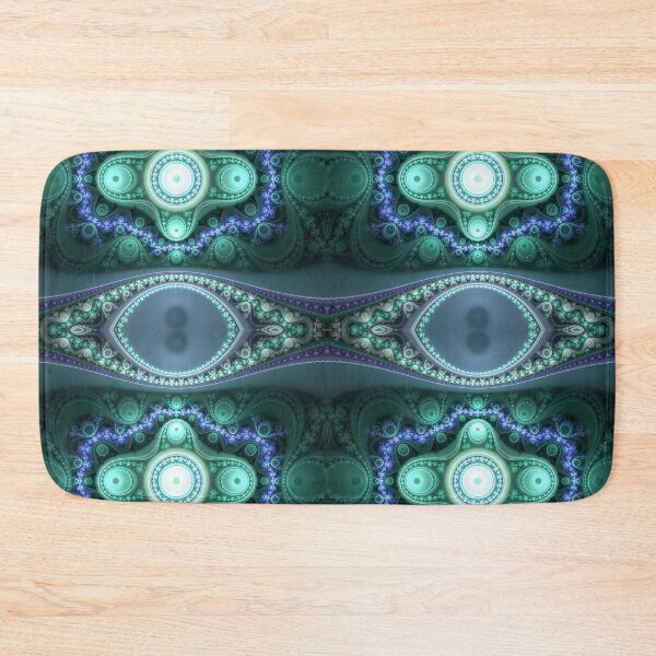 Item preview, Blue & Green Fractal Flame Print Pattern designed and sold by ChaosEmporium.