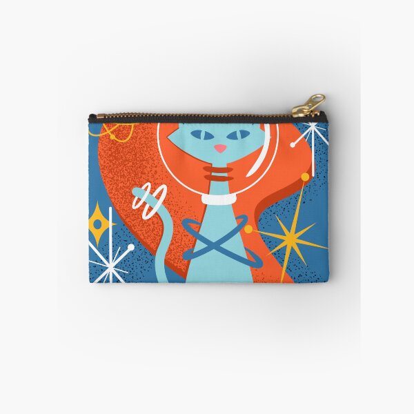 Item preview, Atomic Funny Space Cat in Cosmic Mid Century Modern Vintage Style designed and sold by ksrogersdesigns.