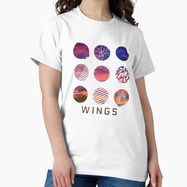 Artikel-Vorschau von BTS - Flügel Logo Sonnenuntergang, designt und verkauft von bballcourt.