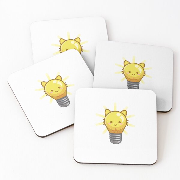 Item preview, Cute Lightbulb Cat Sticker designed and sold by 10six.