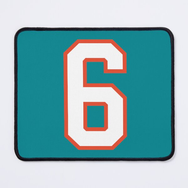 Item preview, Sports Number 6, white orange color lucky sport six designed and sold by ArtIsParty.