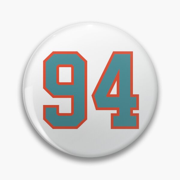 Item preview, 94 number, aqua orange lucky sports ninety four designed and sold by ArtIsParty.