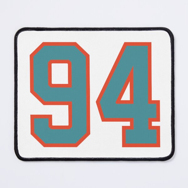 Item preview, 94 number, aqua orange lucky sports ninety four designed and sold by ArtIsParty.