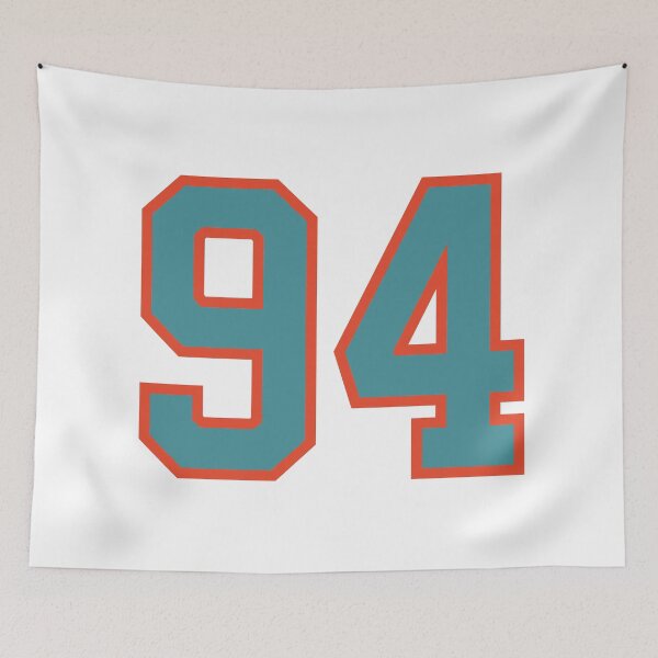 Item preview, 94 number, aqua orange lucky sports ninety four designed and sold by ArtIsParty.