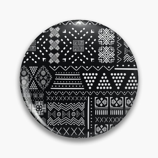 Artikelvorschau, Stammes-afrikanischen Schlamm Tuch Muster Schwarz und Weiß entworfen und verkauft von prirajdesigns.