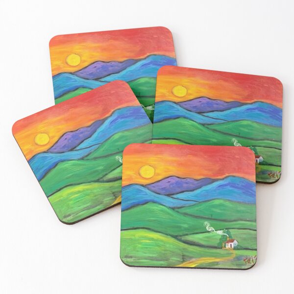 Item preview, Cabin in the Blue Ridge Mountains at sunset by Charlie Frye designed and sold by FryeFolkArt.