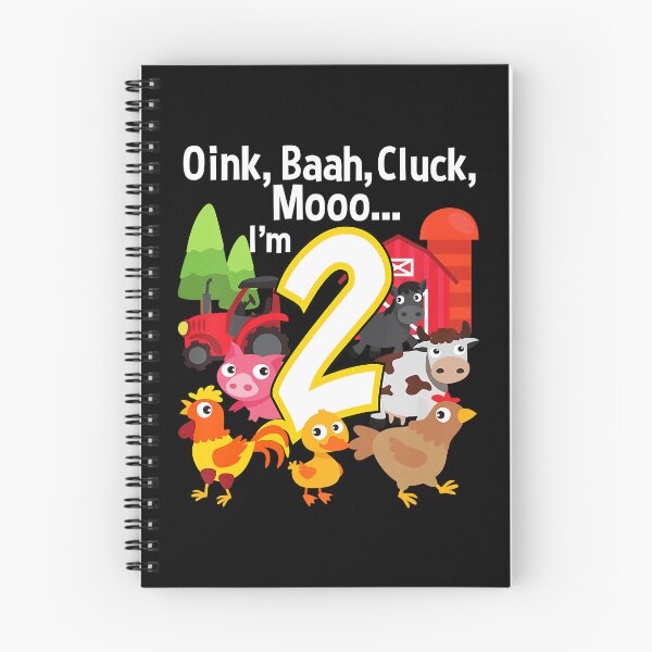 Item preview, Oink Baah Cluck Mooo Im 2 Farm Birthday Party Animal Barn Sounds 2nd Birthday 2 Year Old Birthday Gift designed and sold by MalloWilli.