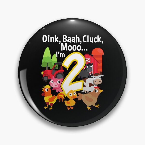 Item preview, Oink Baah Cluck Mooo Im 2 Farm Birthday Party Animal Barn Sounds 2nd Birthday 2 Year Old Birthday Gift designed and sold by MalloWilli.
