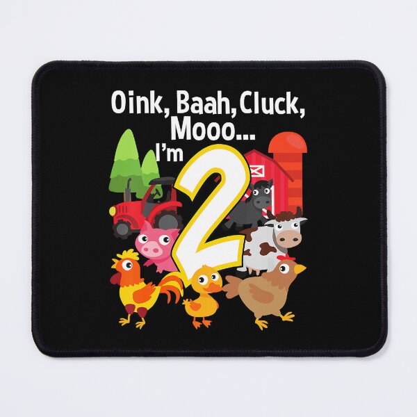Item preview, Oink Baah Cluck Mooo Im 2 Farm Birthday Party Animal Barn Sounds 2nd Birthday 2 Year Old Birthday Gift designed and sold by MalloWilli.