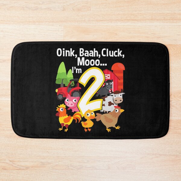 Item preview, Oink Baah Cluck Mooo Im 2 Farm Birthday Party Animal Barn Sounds 2nd Birthday 2 Year Old Birthday Gift designed and sold by MalloWilli.