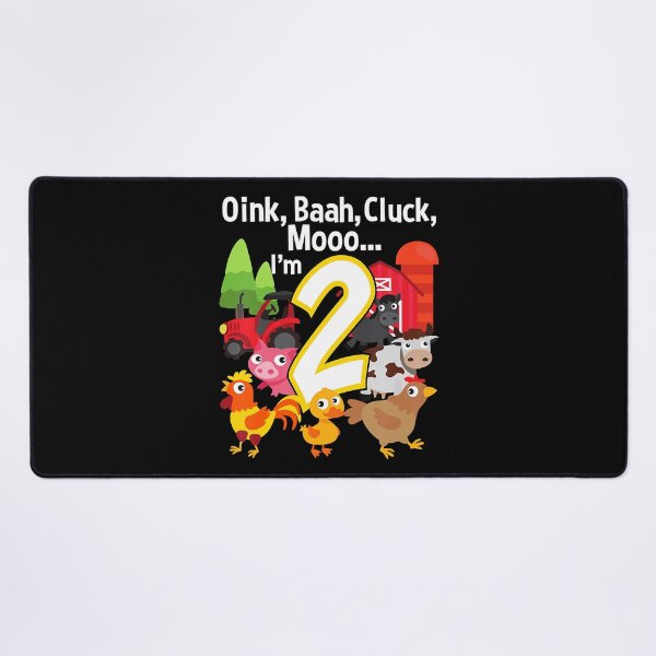 Item preview, Oink Baah Cluck Mooo Im 2 Farm Birthday Party Animal Barn Sounds 2nd Birthday 2 Year Old Birthday Gift designed and sold by MalloWilli.