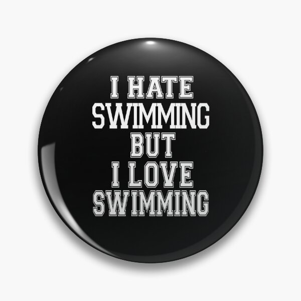 Item preview, Funny Swimming Love And Hate Relationship designed and sold by ASSOUKI9.
