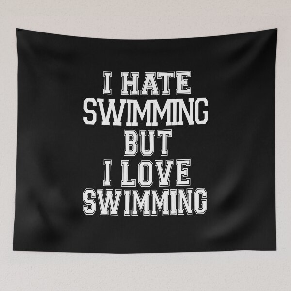 Item preview, Funny Swimming Love And Hate Relationship designed and sold by ASSOUKI9.