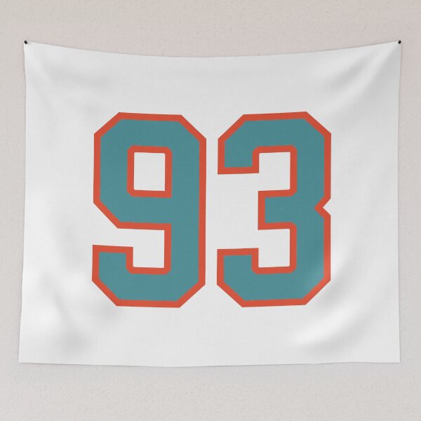Item preview, 93 number, aqua orange lucky sports ninety three designed and sold by ArtIsParty.