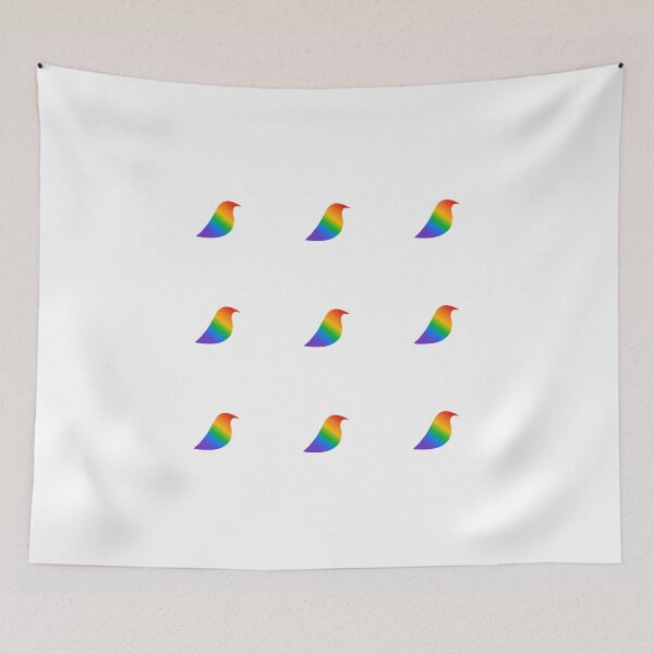 Item preview, Rainbow Bird sticker pack set of 9 designed and sold by Inspirationmotivation.