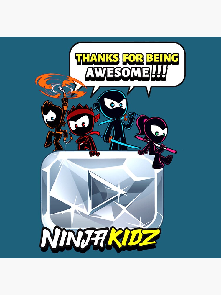 "Ninja Kids Merch Ninja Kidz Diamond Awesome " Acrylic Block for Sale