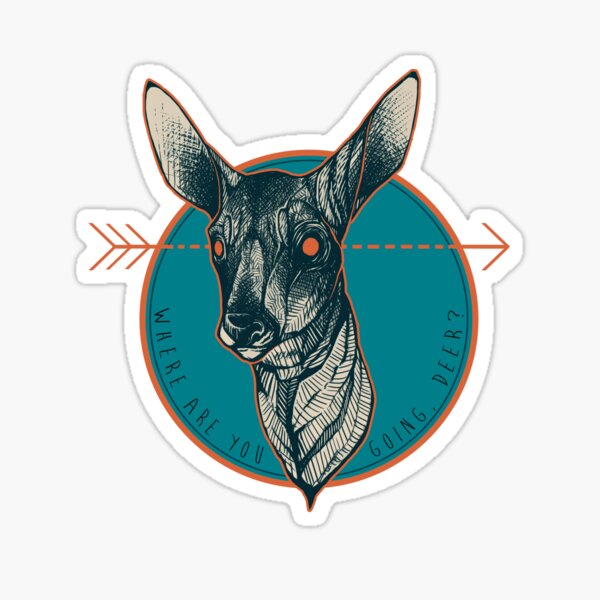 Where Are You Going, Deer? Sticker