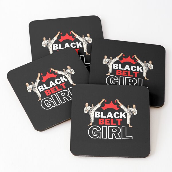 Item preview, black belt girl, karate girl, martial art kick  designed and sold by StairheadStore.
