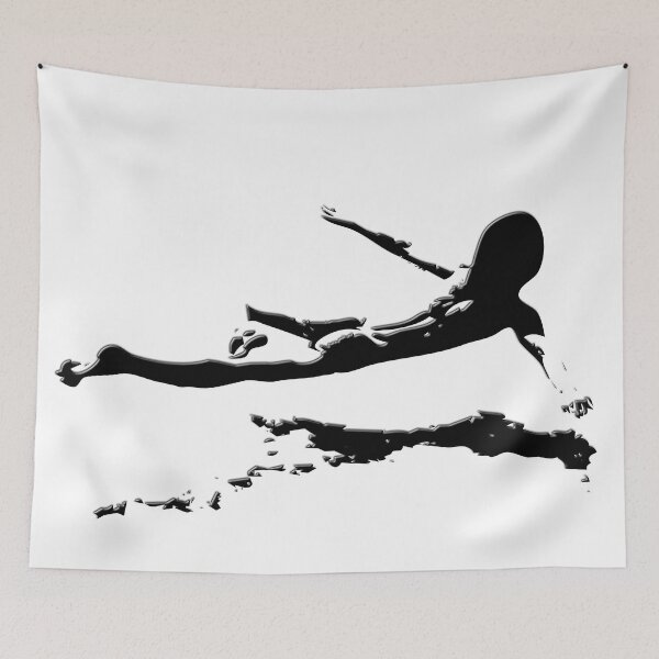 Item preview, Silhouette of woman floating designed and sold by ReachForArt.