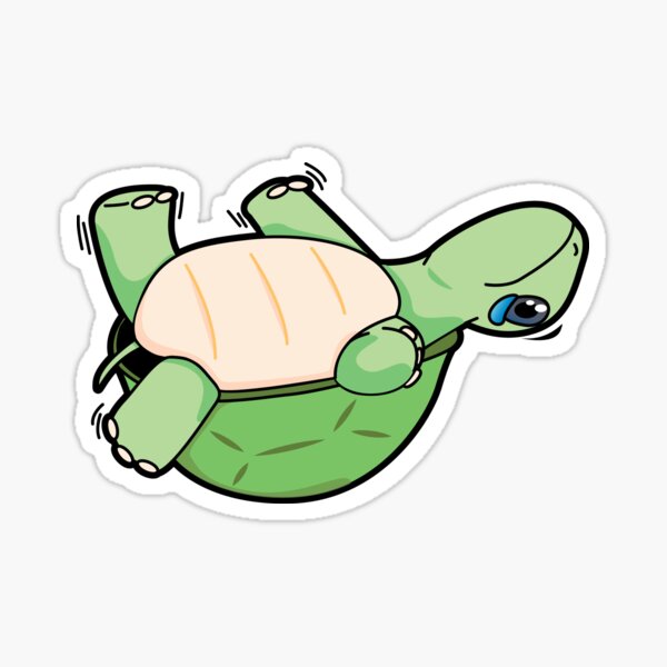 Little Turtle Down! Help Him! Sticker