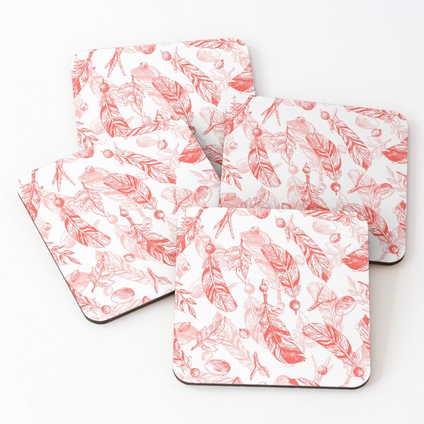 Item preview, Seamless Pattern of Red Feathers  designed and sold by Queen1120.