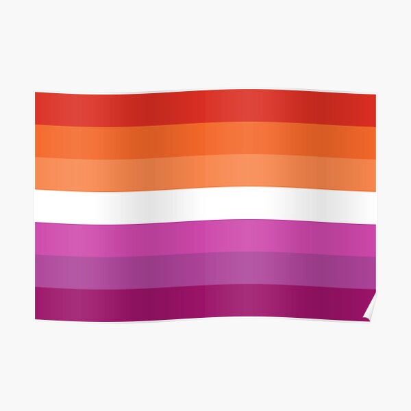 Lesbian Pride Flag Poster For Sale By Flagsworld Redbubble 1135