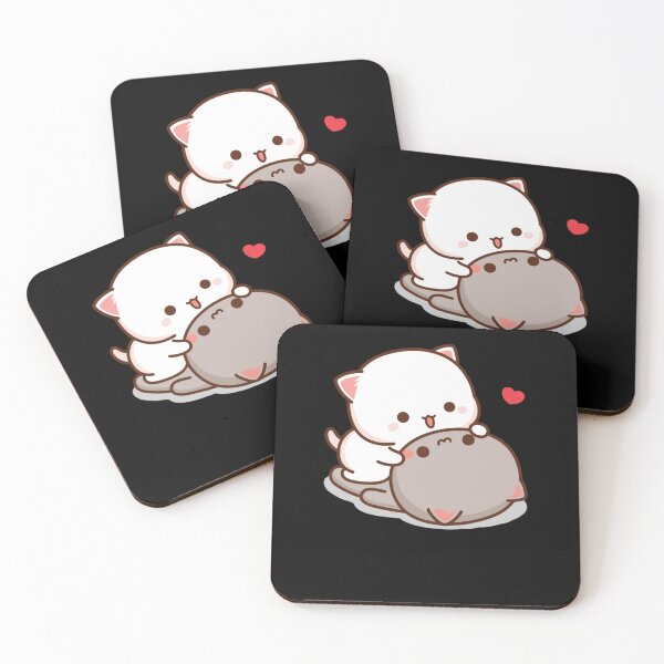 Item preview, Peach and Goma Mochi Cat Love Classic designed and sold by eulaalda.