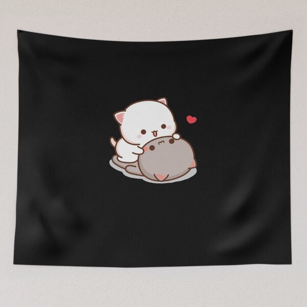 Item preview, Peach and Goma Mochi Cat Love Classic designed and sold by eulaalda.