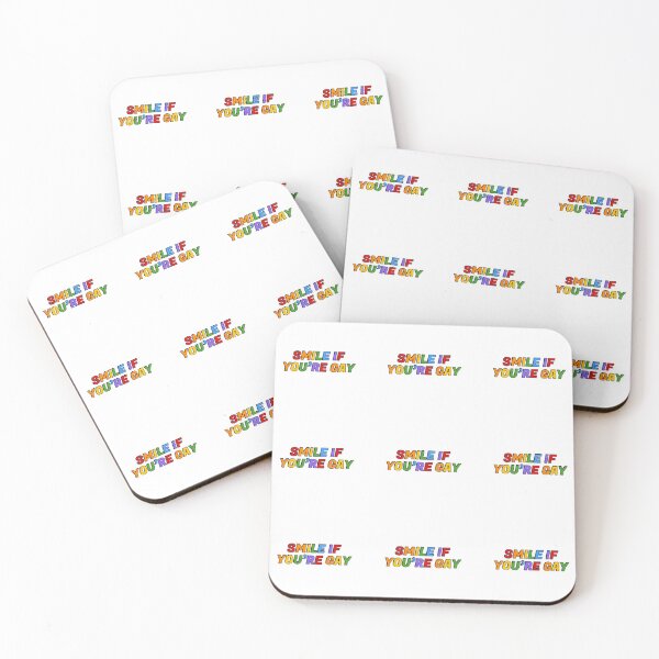 Item preview, Rainbow colors - Smile if you are gay funny gay meme sticker pack set of 9 designed and sold by Inspirationmotivation.