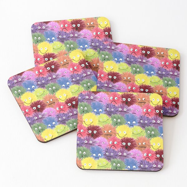 Item preview, Fluffy Rainbow Monster Faces designed and sold by Zab Butler Design.