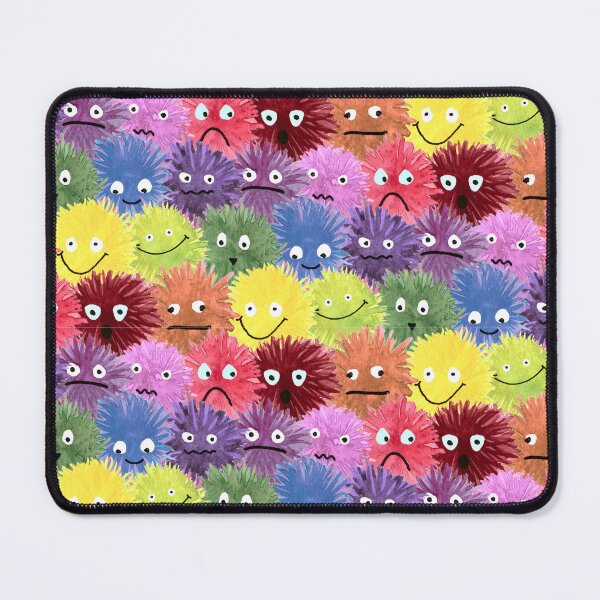 Item preview, Fluffy Rainbow Monster Faces designed and sold by Zab Butler Design.
