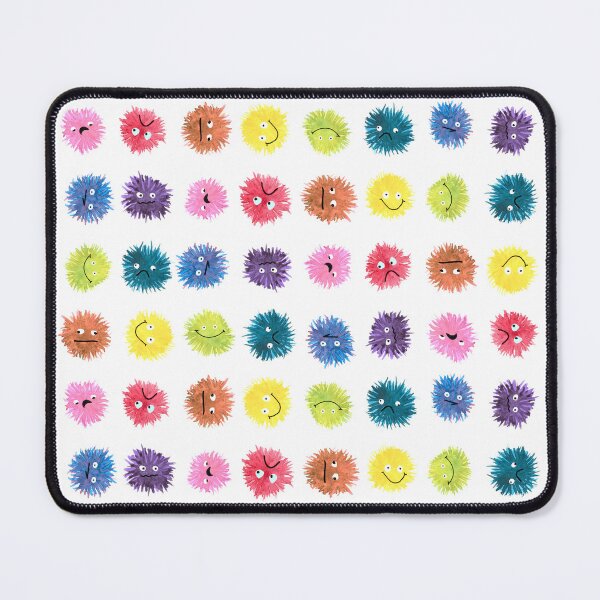 Item preview, Fluffy Rainbow Monster Faces Polka Dot designed and sold by Zab Butler Design.