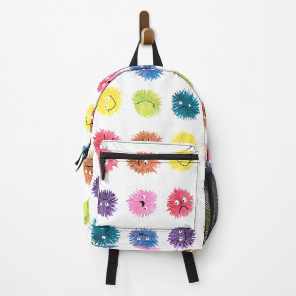 Item preview, Fluffy Rainbow Monster Faces Polka Dot designed and sold by Zab Butler Design.