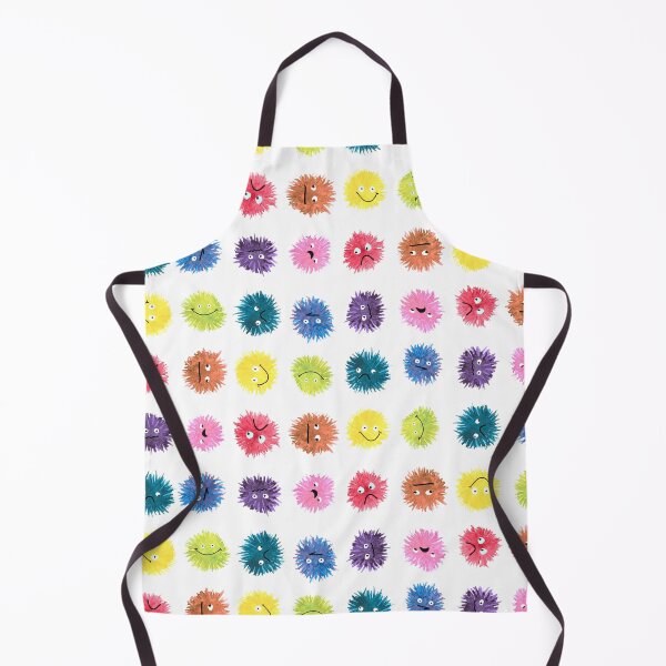 Item preview, Fluffy Rainbow Monster Faces Polka Dot designed and sold by Zab Butler Design.