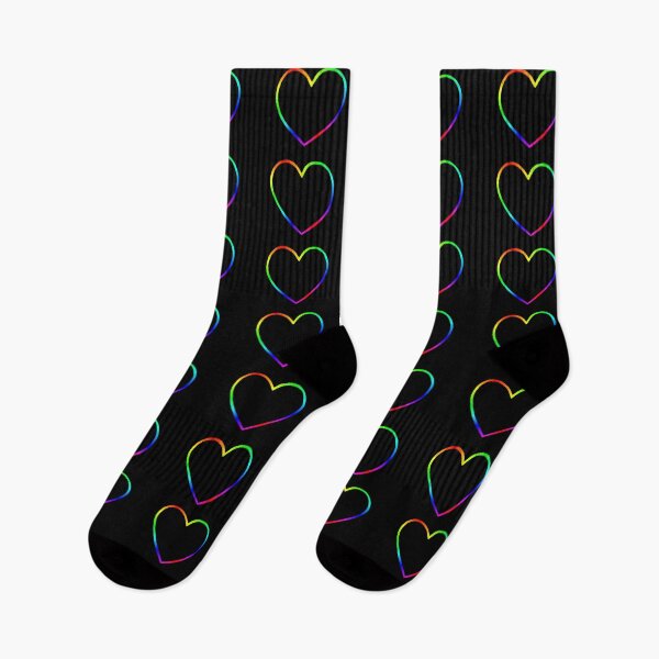 Item preview, Rainbow Heart Outline designed and sold by Deborah Camp.