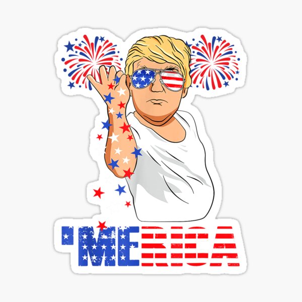 Funny Trump Salt Merica Freedom Th Of July Essential Sticker For Sale By Lucious Art Redbubble