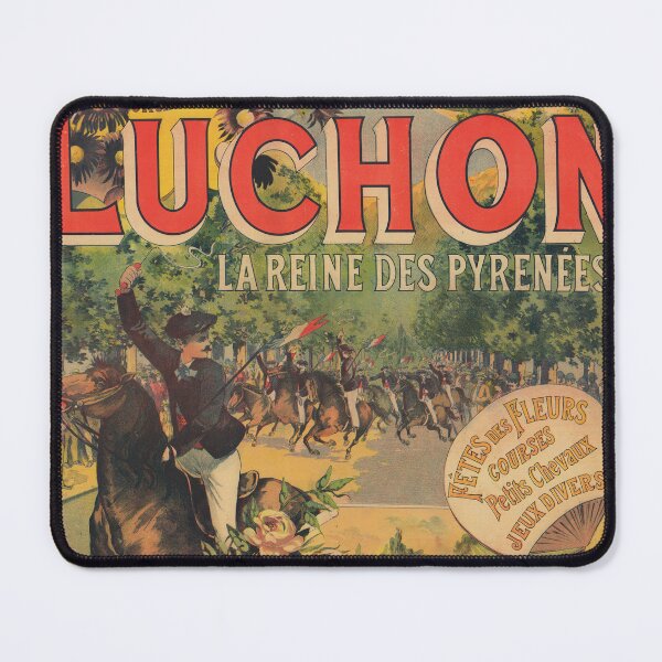 Item preview, LUCHON La Reine Des Pyrenees FLOWER FESTIVAL Horse Races Vintage France Tourism Poster Promotion designed and sold by retroposters.