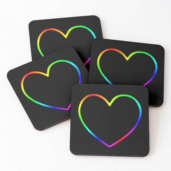 Item preview, Rainbow Heart Outline designed and sold by Deborah Camp.