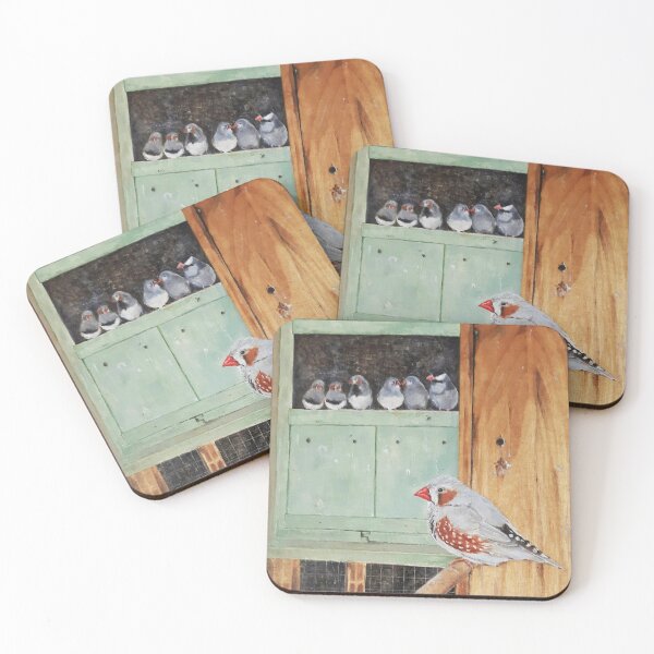 Item preview, Perched Java Zebra Finch in an Aviary designed and sold by Kathy Gales.