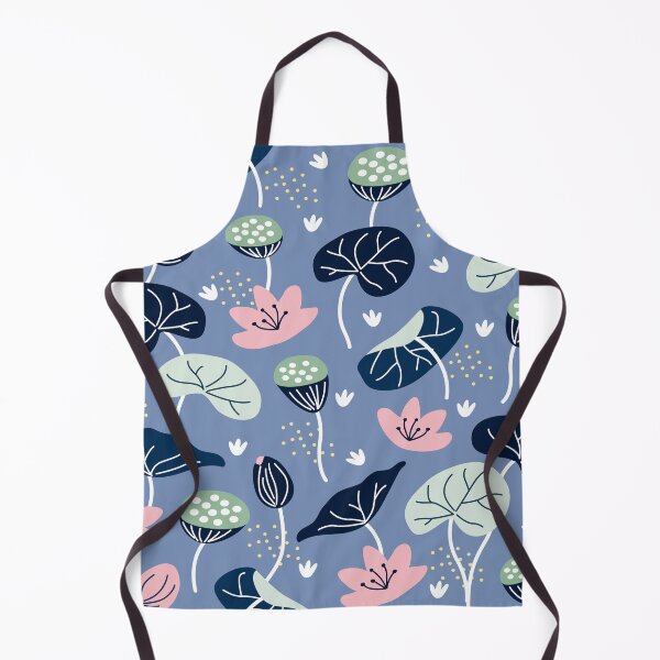 Item preview, WE PERCEIVE | SERENITY COLLECTION - Japanese Style Lotus Flower with Seeds in Indigo Blue designed and sold by Luis Wong | We Perceive.