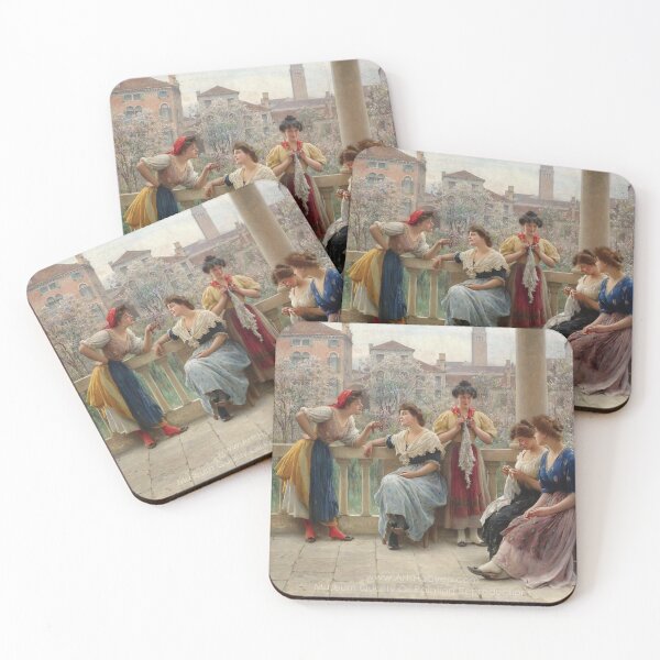 Item preview, Conversation on the Terrace by Eugene de Blaas designed and sold by RickE.