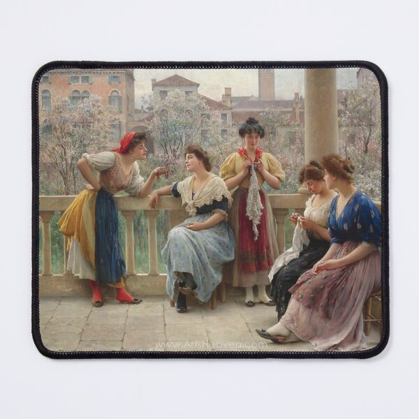 Item preview, Conversation on the Terrace by Eugene de Blaas designed and sold by RickE.