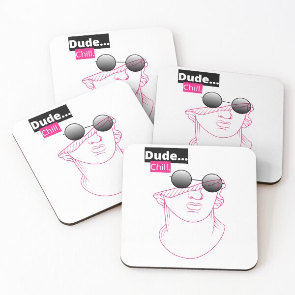 Item preview, Dude... Chill. (Transparent) - Geek Statue, Sassy, Sunglasses designed and sold by Quirkdom.
